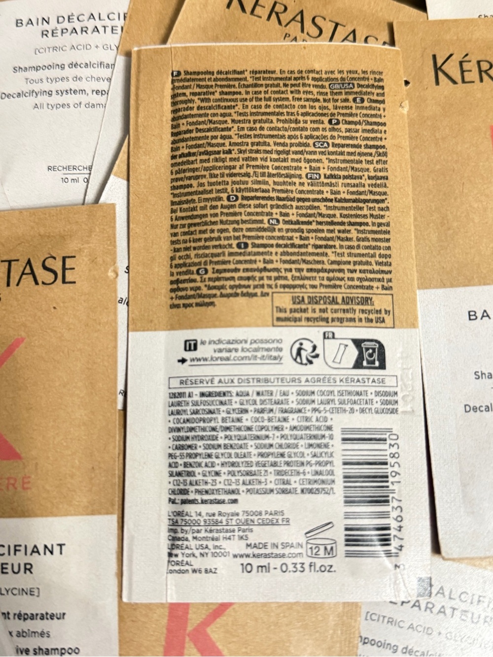Kérastase Paris Bain Décalcifiant Réparateur Sachets - 10pk x 10ml - Picture 2 of 3
